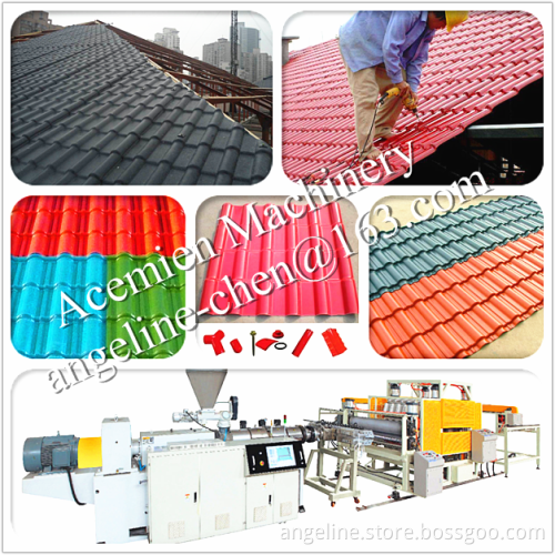 plastic multi layer synthetic resin roof tile machine